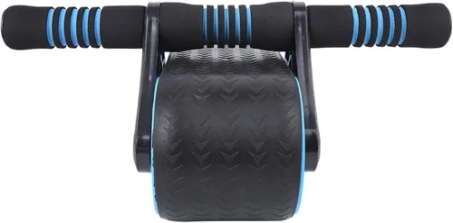 Vista 8 de Springback Wheels - Rodillo para ejercitador abdominal azul silencioso, equipo de fitness para gimnasio en casa, entrenamiento de fuerza de núcleo