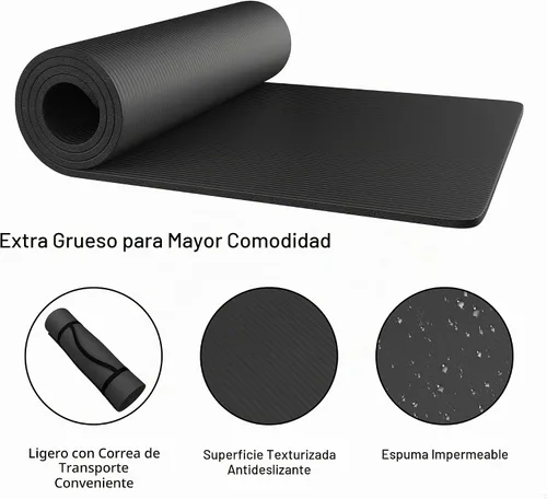 Vista 2 de Foam Sleeping Pad - Lightweight Mat for Camping, Cots, Tents, Backpacking, and Yoga - Non-Slip and Waterproof with Handle by Wakeman