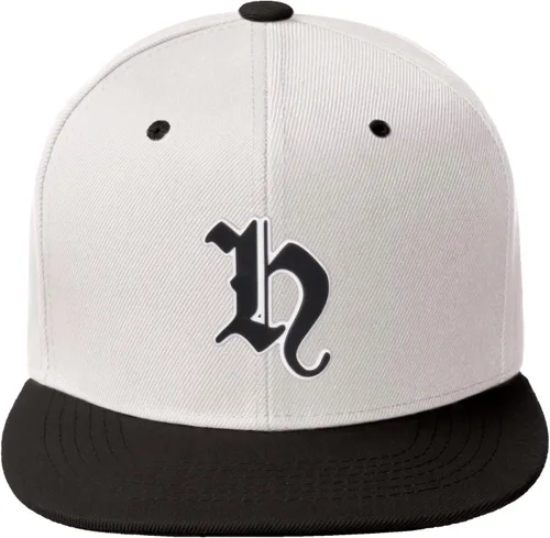 Vista 1547 de Daxton Gorra clásica con visera de billete plano con letras del alfabeto inglés antiguo de la A a la Z