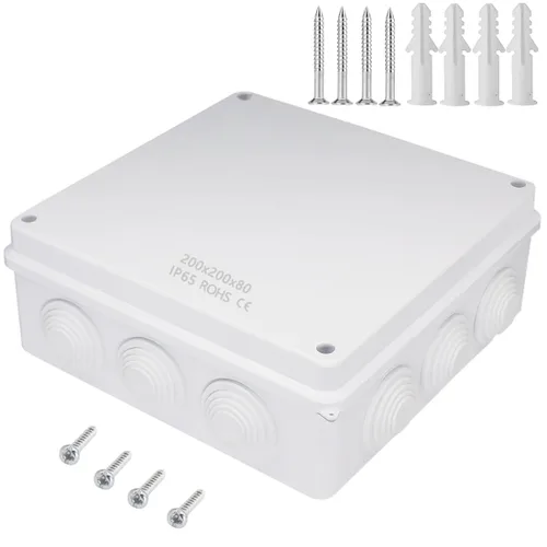 Vista 14 de Zulkit Caja de conexiones de plástico ABS IP55 a prueba de polvo e impermeable, cajas eléctricas universales para proyectos, carcasa, color blanco
