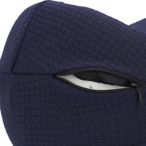 Vista 8 de Between Legs - Almohada lateral de espuma viscoelástica para la rodilla, funda extraíble, lavable, para dormir, para embarazo, ciática (azul marino)