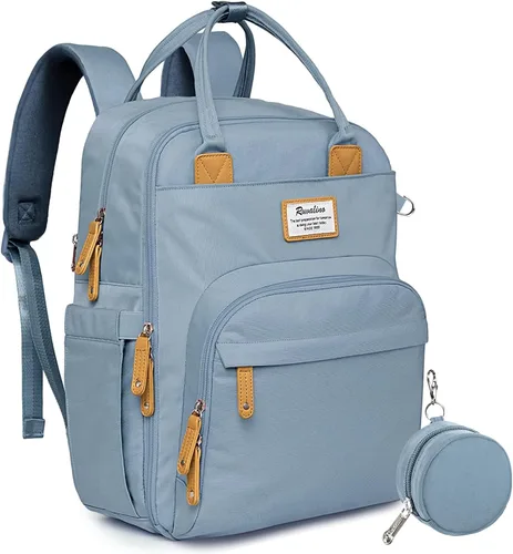Vista 10 de RUVALINO Mochila para Pañales - Bolsa de Bebé Expandible con hasta 50% Más de Capacidad - Bolsa de Artículos Esenciales para Bebé con Cambiador