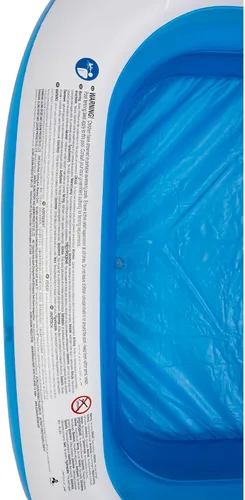 Vista 5 de Piscina rectangular inflable azul y blanca de 8.5