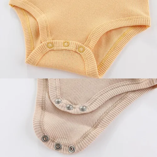 Vista 15 de Body de manga corta para bebé recién nacido, ropa de algodón de una pieza, 5 unidades, 0-12 meses