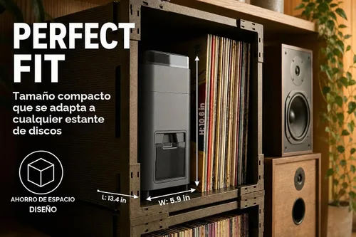 Vista 6 de HumminGuru Limpiador de discos de vinilo ultrasónico - Máquina de limpieza de discos de vinilo ultrasónico de 40kHz con secado automático, Kit