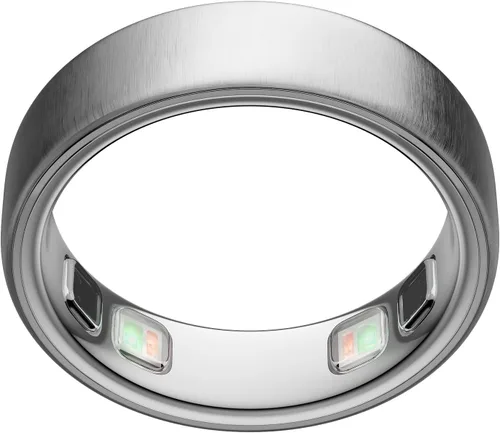 Vista 12 de Oura Ring 5 Smart Wearable - Plata - Talla 9 - Rastreador de actividad Plateado