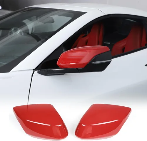 Vista 8 de Tapa protectora para espejo retrovisor de puerta compatible con Chevrolet Corvette C8 2020-2025, tapa protectora de ABS para espejo retrovisor, 2
