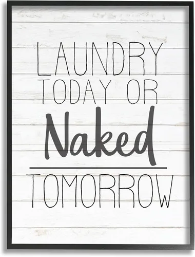 Vista 20 de Alexa Do Laundry Funny' Arte Giclée enmarcado Stupell Industries Negro, 11 x 14 pulgadas, fácil de colgar y resistente, fabricado en Estados