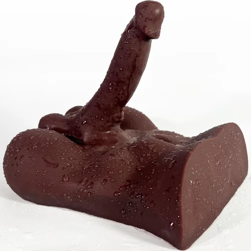 Vista 8 de Consolador enorme y grueso para adulto, consolador de muñeca sexual para mujer y hombre, juguete masturbador con base fija, material TPE suave