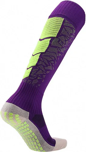 Vista 8 de Calcetines deportivos unisex gruesos hasta la rodilla con puntos de goma para espinilleras de béisbol/fútbol/fútbol