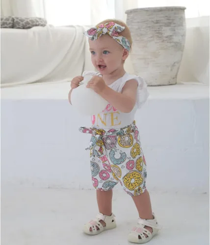 Vista 3 de Traje de bebé niña de primer cumpleaños para niña traje de cumpleaños para niña traje de bebé dulce un body