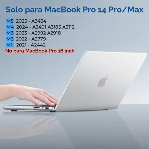 Vista 6 de BlueSwan - Funda mate para MacBook Pro 14 M5-M1 Pro/Max 2026-2021