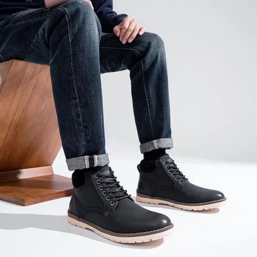 Vista 8 de Vostey - Botas de senderismo para hombre, de estilo casual, resistentes al agua, tipo chukka