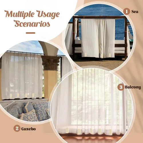 Vista 6 de Copkim 16 piezas de pesos para cortinas de exterior, pesos magnéticos para cortinas resistentes e impermeables para decoración del hogar, cortinas
