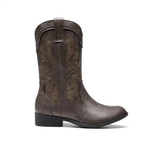 Vista 4 de DREAM PAIRS Girls Cowgirl Cowboy Western Boots Mid Calf Riding Shoes