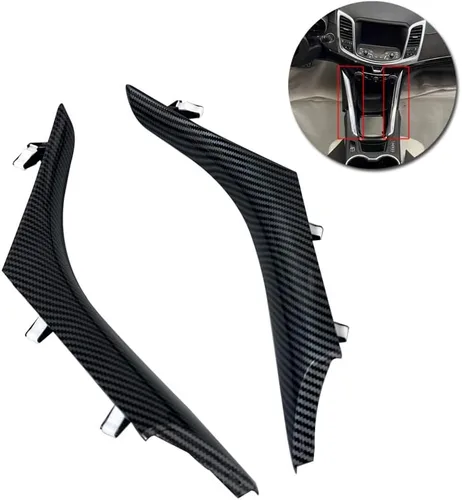 Vista 2 de 1 par de moldura de consola central delantera de fibra de carbono compatible con Chevrolet SS Sedan 2014-2017
