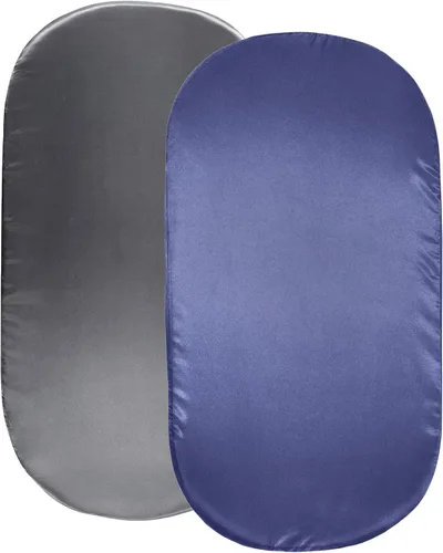 Vista 19 de SiinvdaBZX Sábanas de Satén para Mini Cuna 38 x 24 Pulgadas, Sábanas Sedosas y Suaves para Mini Cuna Portátil, Funda de Colchón, Sábanas para Corral