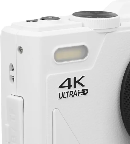 Vista 8 de Cámara digital de 64 MP, pantalla IPS de 3 pulgadas, cámara digital compacta retro de video 4K, zoom digital 18X, cámara recargable de vlogging