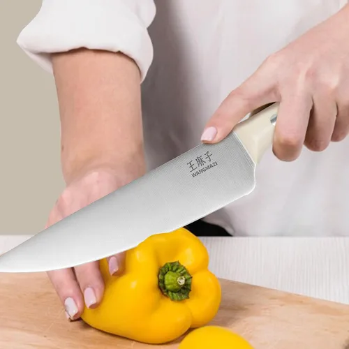 Vista 6 de WANGMAZI Juego de 15 cuchillos de acero inoxidable japonés de alto carbono, juego de cuchillos afilados para cocina, apto para lavavajillas, caja