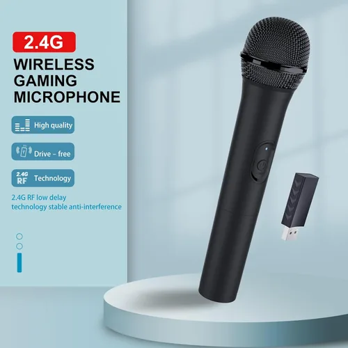 Vista 2 de HONCAM Micrófono inalámbrico para juegos 2.4G para SwitchPS4PS5Xbox OneWiiPC
