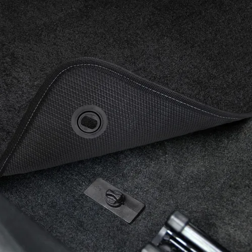 Vista 5 de Lloyd Mats Alfombrillas alfombradas a medida para Honda Accord Sedan 2013-2017 - Honda H y Word Combo Logo (negro, 2 unidades - frentes)