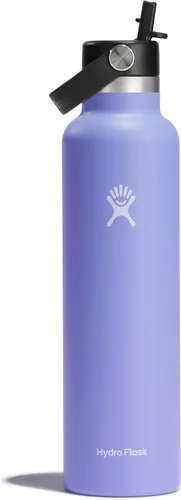 Vista 32 de Hydro Flask Botella de agua – Acero inoxidable aislado – Tapa flexible con pajita de boca estándar, antiderrames, a prueba de fugas y recargable