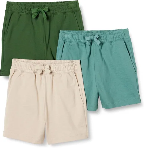 Vista 6 de Amazon Essentials Pantalones cortos de algodón con cintura elástica, paquete de 3 unidades para niños y niños pequeños