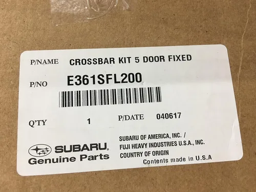 Vista 2 de Subaru Subaru Impreza 2017-2023 Juego de barras transversales fijas para techo E361SFL200 de 5 puertas