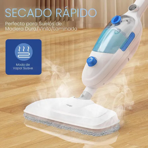 Vista 3 de Trapeador de vapor para limpieza de suelos de madera dura, limpiador de vapor ligero para vinilo, laminado, alfombra, suelos duros de azulejos