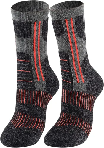 Vista 5 de Toes&Feet Calcetines acolchados para mujer y hombre, antiampollas, resistentes al olor, con mechas de sudor, senderismo, esquí, media pantorrilla