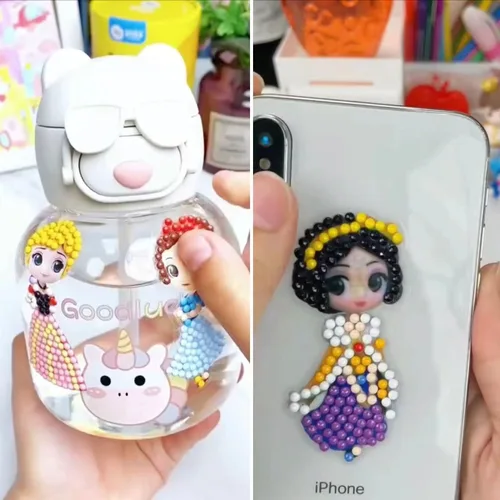 Vista 3 de Kits de pintura de diamantes para niños, kits de arte de diamantes para niños y niñas, artes y manualidades para niñas de 4 a 8, 6 a 8, 8 a 12 años
