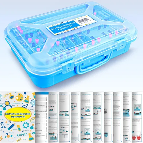 Vista 3 de Physics Labs Circuito de Descubrimiento de Electricidad Básica y Kit de Experimentos de Magnetismo para Estudiantes de Secundaria, Kits STEM