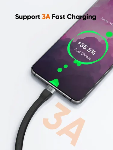 Vista 4 de CableCreation Cable corto USB a USB C de 6 pulgadas, cable de carga rápida USB A a USB C 2.0, cable de carga USB C corto para batería portátil
