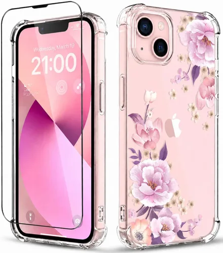 Vista 55 de Funda para iPhone 13 y iPhone 14 (6.1 pulgadas), funda protectora delgada de poliuretano termoplástico suave a prueba de golpes, bonito