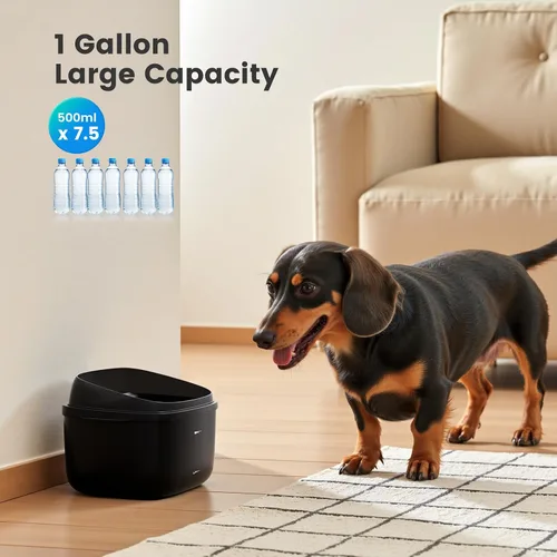 Vista 6 de Gardner Pet Fuente de agua para mascotas de 1 galón, fuente de agua para perros Vortex, fuente automática ultra silenciosa para gatos con filtro