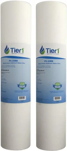Vista 20 de Tier1 Filtro de agua de 5 micras de 20 x 4.5 pulgadas Cartucho de prefiltro de sedimentos de polipropileno hilado para toda la casa Reemplazo