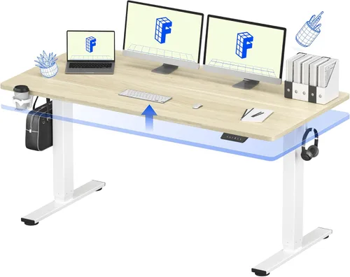 Vista 18 de FLEXISPOT Escritorio eléctrico de pie, escritorio de una pieza de 40 x 24