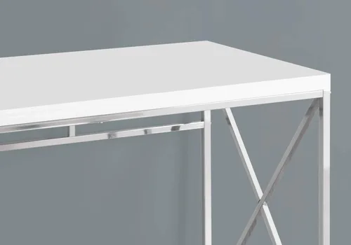 Vista 4 de Monarch Specialties, Madera, Blanco Blanco brillante/metal cromado