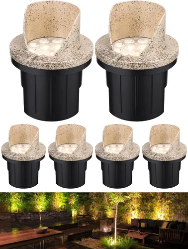 Vista 12 de LEONLITE Dia. 4 Pulgadas Luces de Pozo LED Empotradas en Suelo 5CCT para Paisajismo, 5 Temperaturas de Color Seleccionables, 12-24V AC/DC CRI90 Bajo