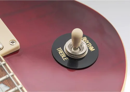Vista 6 de Musiclily Placa de interruptor de palanca de guitarra LP autoadhesiva, interruptor de pastilla, anillo de agudos para guitarra eléctrica estilo Les