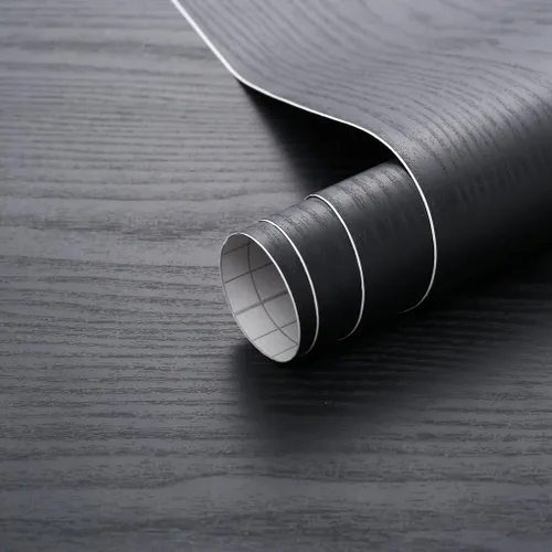 Vista 23 de Arthome - Papel tapiz para despegar y pegar, contacto de madera negra, papel tapiz negro, papel tapiz autoadhesivo y extraíble para encimera Negro