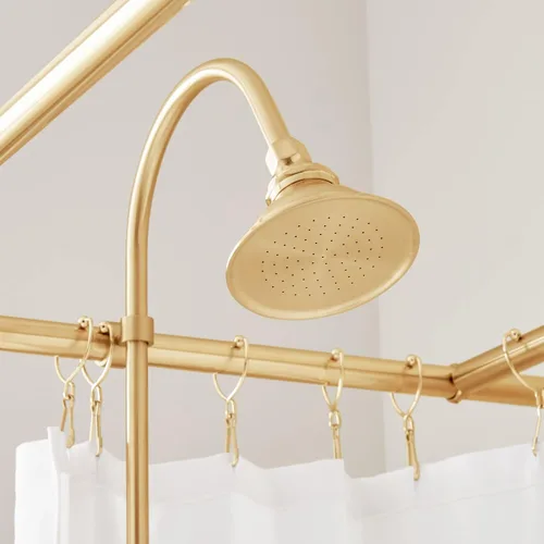 Vista 5 de Signature Hardware 483853 Paquete de Acabados para Duchas de Reacondicionamiento con Cabezal de Ducha de 4-7/8" y Kit de Conversión de Ducha de Mano