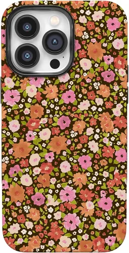 Vista 73 de Casely - Funda para iPhone 14 Pro Max, flores pintadas, Frida Kahlo Floral Girly, compatible con MagSafe