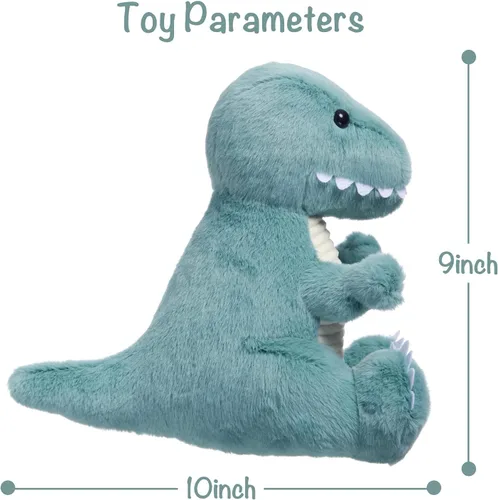 Vista 4 de TCBunny Peluche de dinosaurio bebé de 12 pulgadas, regalos para cumpleaños, San Valentín, Navidad (T-Rex, azul) (BPT-0008-BL)