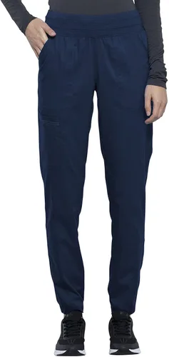 Vista 10 de Cherokee WW011 - Pantalones de uniforme médico para mujer tipo jogger con tiro normal, cintura elástica de 5 bolsillos, ultra suaves con elasticidad