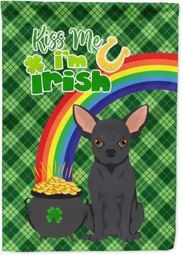 Vista 79 de Caroline's Treasures WDK4731GF - Bandera decorativa para jardín del día de San Patricio, color negro y tostado, Airedale Terrier, para jardín