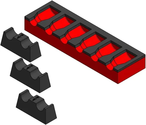 Vista 34 de MagAttach Organizadores de Extensión de Dados (1/2", Negro/Negro)