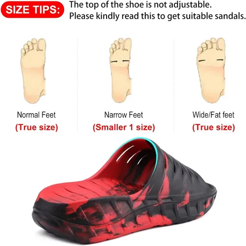 Vista 3 de GPOS Sandalias de recuperación deportiva para hombre, para fascitis plantar, gruesas, acolchadas, ligeras, cómodas, ortopédicas