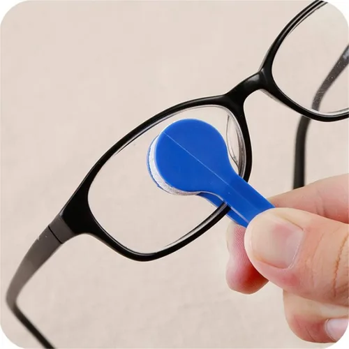 Vista 5 de LERORO 12 piezas de mini gafas de sol, gafas de microfibra limpiador de gafas de microfibra cepillo suave herramienta de limpieza mini gafas