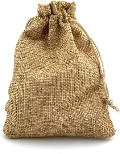 Vista 55 de Palmhomee Paquete de 20 bolsas de regalo de arpillera con cordón, bolsas de joyería de lino, bolsas de yute de boda para joyas y bolsas